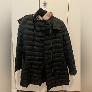 Burberry | Black Double-Breasted Parka, M